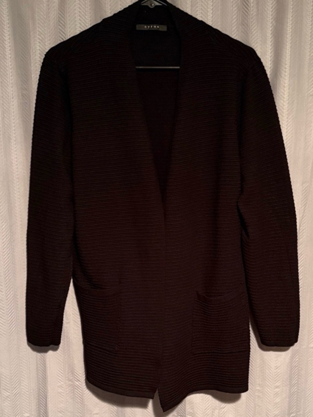 Cyrus Ribbed Open-Front Cardigan